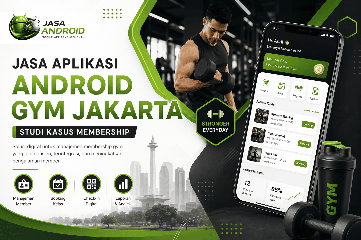 Jasa Aplikasi Android Gym Jakarta Studi Kasus Membership: Solusi Digital untuk Meningkatkan Loyalitas Member dan Efisiensi Operasional Fitness Center